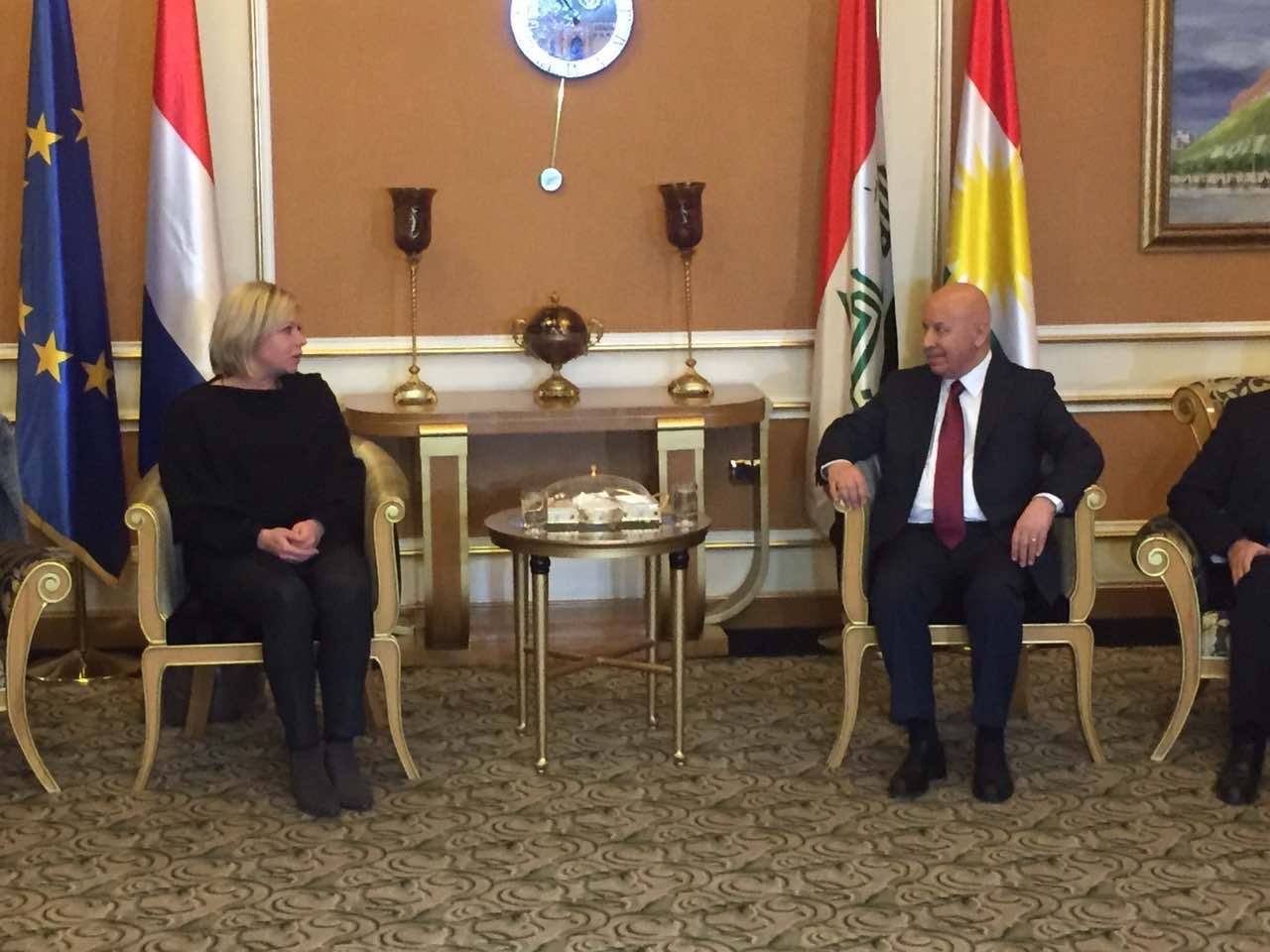 به‌ وێنه‌ و ڤيديۆ.. وه‌زيرى به‌رگرى هۆڵه‌ندا گه‌يشته‌ هه‌ولێر